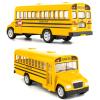 BDTCTK Diecast Yellow School Bus Toy Cars for Kids - 5 Inch Pull Back Car with Opening Doors and Rubber Tires view 4