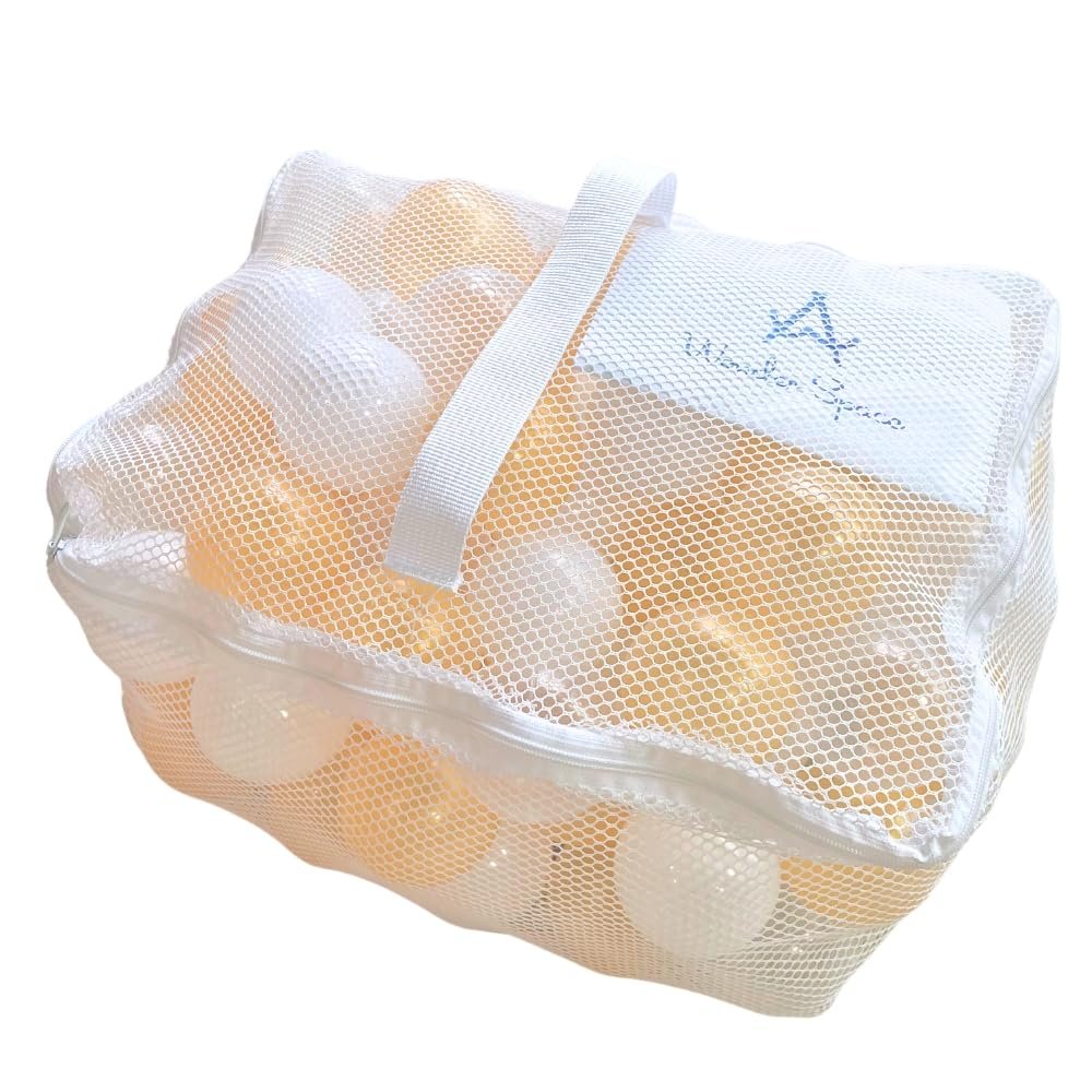 Wonder Space Soft Pit Balls, Chemical-Free Crush Proof Plastic Ocean Ball, BPA Free with No Smell, Safe for Toddler Ball Pit/Kiddie Pool/Indoor Baby Playpen (100 Balls, Mixed - Champagne)