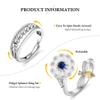 6PCS Anti Anxiety Fidget Ring for Women, Open Adjustable Ring, CZ Cubic Zirconia Diamond Rings, Rotatable Bead Rings, Bee Daisy Rings Set for Women Stress Relief view 3