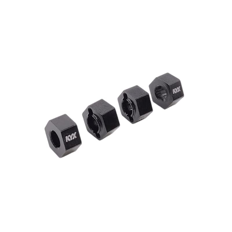 KYX Racing Aluminum CNC Machined Aluminum Wheel Hex Upgrades Parts Accessories for 1/16 1/18 RC Crawler Car LOSI Mini-B Brushed Mini-T Buggy