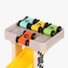 Wooden Quad Track Glide Racing Toy Car Ramp Race - Level 4 Toy Car Ramp Track with 4 Wooden Cars and 3 Garage Toddler Racing Ramp Playset Car Ramp Toys for Boys & Girls Gifts 2-4 view 3