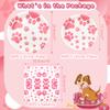 LSJDEER 120 PCS Dog Party Supplies - Dog Birthday Paw Prints Party Supplies for Girl include Pink Pawty Puppy 9 inches Plates, 9 inches Plates, napkins, for Doggy Tableware Party - Serves 40 view 3