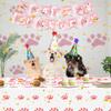 LSJDEER 120 PCS Dog Party Supplies - Dog Birthday Paw Prints Party Supplies for Girl include Pink Pawty Puppy 9 inches Plates, 9 inches Plates, napkins, for Doggy Tableware Party - Serves 40 view 4
