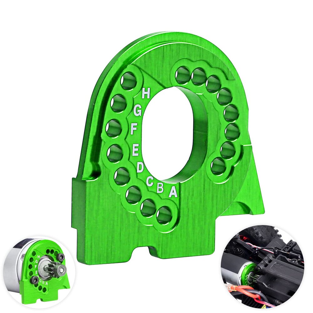 Hobbypark Aluminum Motor Mount Plate for Traxxas TRX4 Motor Mounts (Green)