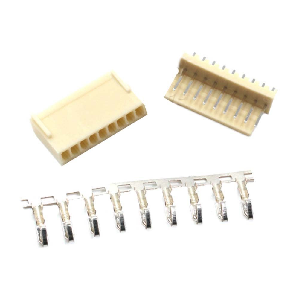 RELAND SUN 10sets 2.54MM KF2510 Connector Flat Straight Pin Kit Connector Female Shell and Female Pin Header Terminals (9P set)