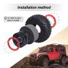 Hobbypark 1.9 Beadlock Wheel Rims Aluminum and 1.9 RC Crawler Tires 4.7 Inch Height Outer Diameter Foam Inserts for Traxxas TRX4 Axial SCX10 SCX10 II III Redcat Gen 8, Set of 4 (w/Red Rims) view 4