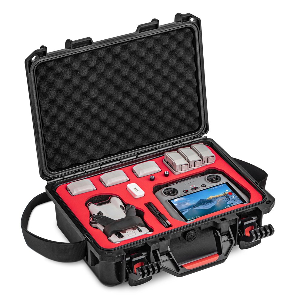 STARTRC Mini 4 Pro Waterproof Hard Carrying Case for DJI Mini 3 Pro/3 Accessories, Travel Case for Fly More Combo (RC2/RC/N1/N2 Controller)