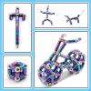 TTzycc Magnetic Pen With 13 Rings - Decompression Magnet Metal Fidget Pen, Creative Toy That Writes, Intellectual Learning and Stress Reduction Gift for Family or Friends view 2