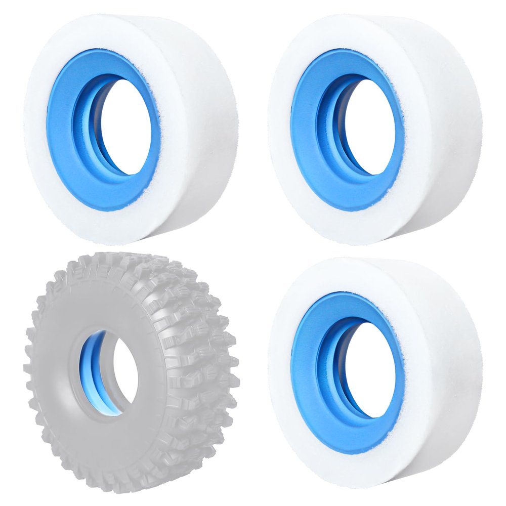 GoHobby 1.9 Tire Foam RC Crawler 1.9 Dual Stage Foam Inserts for Axial SCX10 90046 TRX4 Rock Crawler 1.9 Inch Wheel Tires, Set of 4