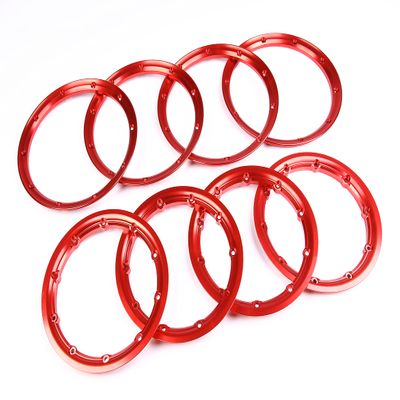 GTBracing CNC Aluminum Wheel Beadlock Rings for RC 1/5 Car LOSI 5IVE-T 8pcs/Set (Red)