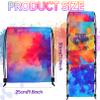 15 PCS Tie Dye Drawstring Party Favor Bags,Small Drawstring Backpack,Camouflage Treat Bag Fabric Drawstring Bag,Tie Dye Birthday Gift Bags Colorful Party Goodie Bags for Kids Birthday Party Supplies view 2