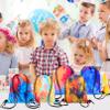 15 PCS Tie Dye Drawstring Party Favor Bags,Small Drawstring Backpack,Camouflage Treat Bag Fabric Drawstring Bag,Tie Dye Birthday Gift Bags Colorful Party Goodie Bags for Kids Birthday Party Supplies view 4