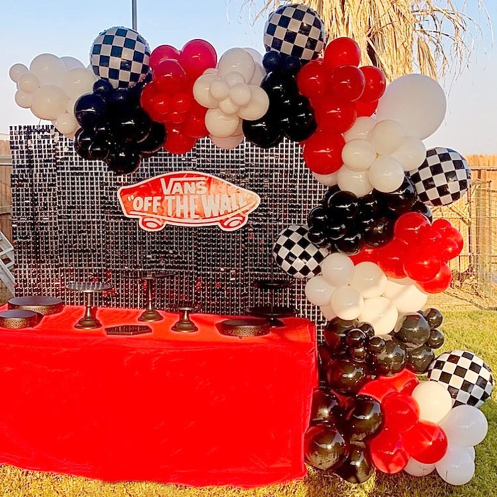 148 Piece Race Car Arch Garland Kit,Balloon ArchurtOBBirthday Party Decorations,Balloons Racing Cars Kit Inflatable Arch for Parties,5,10,18 Inch