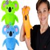 JA-RU Koala Bear Pets Stretchy Squishy Fidget Toy (2 Koalas Assorted) Stress Relief Bedtime Buddies for Kids, with Hair Tentacles Like Noodles. Party Favor Birthday Decorations 6710-2s view 1