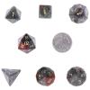Amogeeli 7pcs Hand-Carved Crystal DND Dice Set, Stone Polyhedral Rolling Dice Kit for RPG MTG COC Table Game, Africa Bloodstone view 2
