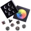 Amogeeli 7pcs Hand-Carved Crystal DND Dice Set, Stone Polyhedral Rolling Dice Kit for RPG MTG COC Table Game, Africa Bloodstone view 3