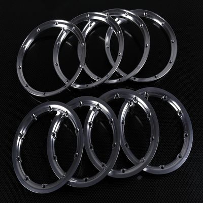 GTBRacing CNC Aluminum Front Rear Wheel Beadlock Rings for 1/5 RC Car LOSI 5IVE-T 5T (8pcs/Set) (Silver)