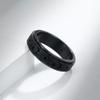 Men Women Black Spinner Ring Matte Finish Stainless Steel Moon Star Fidget Rings for Anxiety Stress Relieving ADHD Autism Ring (12) view 2