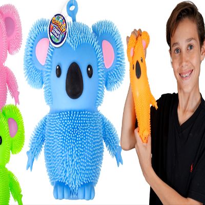 JA-RU Koala Bear Pets Stretchy Squishy Fidget Toy (1 Koala Assorted) Stress Relief Bedtime Buddies, with Hair Tentacles Like Noodles. Party Favor for Kids & Adults 6710-1s