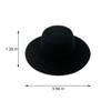 ASUNFO 12 Pcs Mini Top Hat Miniature Tiny Formal Hats Felt for Crafts Doll Accessories Christmas Party Ornaments Black 4" view 2