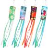 4 Pack Seasonal Windsock Spring Summer Fall Winter Outdoor Heavy Duty Hanging Decor Daisy Flamingo Pumpkin Snowbird Wind Socks Spinners for Garden Yard Decoration 5.91 x 39.37 Inch view 1