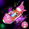 Ynybusi Pink Airplane Toys for Toddlers 1-3-5, Toy Airplane for 4-8 Year Old Boys Girls Birthday, Toddler Toys Bump and Go Action Air Plane with LED Flashing Lights & Sounds (Pink) view 2