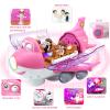 Ynybusi Pink Airplane Toys for Toddlers 1-3-5, Toy Airplane for 4-8 Year Old Boys Girls Birthday, Toddler Toys Bump and Go Action Air Plane with LED Flashing Lights & Sounds (Pink) view 4