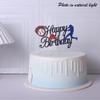 1 PCS BaseBall Happy Birthday Cake Topper Glitter Baseball Player Sports Theme Cake Pick Decorations for Baseball Theme Baby Shower Kids Birthday Party Cake Decorations Supplies view 3