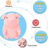 Hopearl Talking Pig Repeats What You Say Piggy Nodding Electric Interactive Animated Toy Speaking Plush Buddy Gift for Toddlers, Pink, 6.5'' view 4