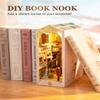 Rolife DIY Book Nook Kit 3D Wooden Puzzle for Adults 9.5" Bookshelf Indert Decor with LED Miniature Dollhouse Kit Bookend Crafts Diorama Hobbies Gifts for Boys Girls (Sunshine Town) view 2