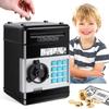GuDoQi Piggy Bank for Boys Electronic Coin Money Bank Toy for 3 4 5 6 7 8 9 10 Year Old Children, Mini ATM Cash Coin Saving Box for Birthday Gifts Kids Age 3-10, Black view 1