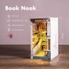 Rolife DIY Book Nook Kit 3D Wooden Puzzle for Adults 8.7" Bookshelf Indert Decor with LED Miniature Dollhouse Kit Bookend Crafts Diorama Hobbies Gifts for Boys Girls (Sakura Densya) view 4