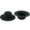 YHXiXi Handmade Small Wide Brim Doll Fedoras: 10pcs Felt Panama Hats with Flat Tops view 4