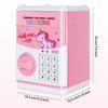 GuDoQi Unicorn Piggy Bank for Girls Electronic Coin Money Bank Toy for 3 4 5 6 7 8 9 10 Year Old Children, Mini ATM Cash Coin Saving Box for Birthday Gifts Kids Age 3-10, Pink Unicorn view 2