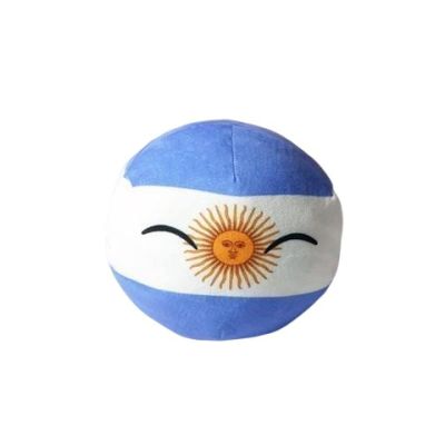 Bisavch Countryball Plushies Polandball 3.9 Inches Plush Toy Country Ball Anime Cosplay Mini Pillow Cushion Key Ring Home Decor,Argentina,3.9inch