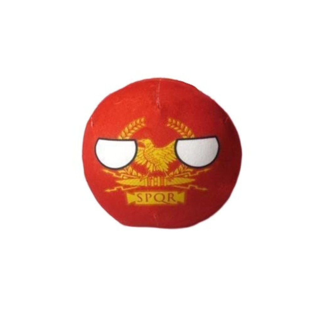 Bisavch Countryball Plushies Polandball 3.9 Inches Plush Toy Country Ball Anime Cosplay Mini Pillow Cushion Key Ring Home Decor,Rome,3.9inch