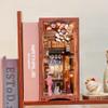 CUTEBEE Book Nook Kit - DIY Miniature House Japanese Sakura Dollhouse Kit for Adults, Booknook Tiny House Bookshelf Decor 3D Wooden Puzzle, Gifts for Family, Friends (Under The Sakura Tree) view 3