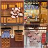 CUTEBEE Book Nook Kit - DIY Miniature House Japanese Sakura Dollhouse Kit for Adults, Booknook Tiny House Bookshelf Decor 3D Wooden Puzzle, Gifts for Family, Friends (Under The Sakura Tree) view 4