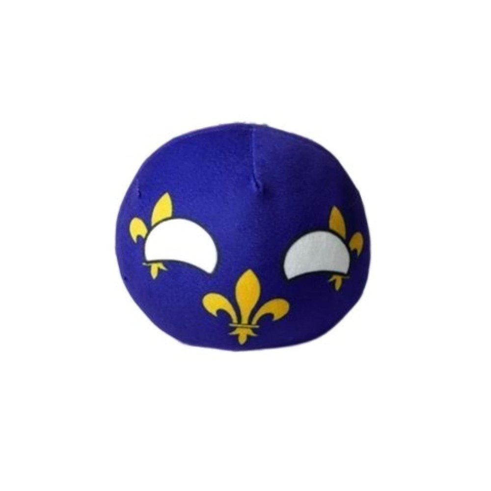 Bisavch Countryball Plushies Polandball 3.9 Inches Plush Toy Country Ball Anime Cosplay Mini Pillow Cushion Key Ring Home Decor,Kingdom of France,3.9inch