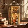 CUTEBEE Book Nook Kit - DIY Miniature House Dollhouse Kit for Adults and Teens, Booknook Tiny House Bookshelf Decor 3D Wooden Puzzle, Gifts for Family, Friends Eternal Bookstore view 2