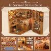 CUTEBEE Book Nook Kit - DIY Miniature House Dollhouse Kit for Adults and Teens, Booknook Tiny House Bookshelf Decor 3D Wooden Puzzle, Gifts for Family, Friends Eternal Bookstore view 3