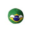 Bisavch Countryball Plushies Polandball 7.9 Inches Plush Toy Country Ball Anime Cosplay Mini Pillow Ring Home Decor,Brazil,7.9inch view 1