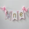 Baby Birthday Decoration 1st Birthday High Chair Tutu Skirt Banner Rabbit Theme Party Supplies Sweet First Birthday Banner (Gold) view 2