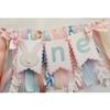 Baby Birthday Decoration 1st Birthday High Chair Tutu Skirt Banner Rabbit Theme Party Supplies Sweet First Birthday Banner (Blue) view 2