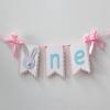 Baby Birthday Decoration 1st Birthday High Chair Tutu Skirt Banner Rabbit Theme Party Supplies Sweet First Birthday Banner (Blue) view 4