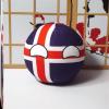 Bisavch Countryball Plushies Polandball 3.9 Inches Plush Toy Country Ball Anime Cosplay Mini Pillow Cushion Key Ring Home Decor,Iceland,3.9inch view 2