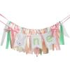 Baby Birthday Decoration 1st Birthday High Chair Tutu Skirt Banner Rabbit Theme Party Supplies Sweet First Birthday Banner (Green) view 1