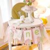 Baby Birthday Decoration 1st Birthday High Chair Tutu Skirt Banner Rabbit Theme Party Supplies Sweet First Birthday Banner (Green) view 2