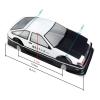 Manrock 1/10 Scale RC Painted Drift Racing Touring Onroad Car Body Shell AE86 Black and White view 4
