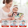Dr.Rapeti Tummy Time Floor Mirror for Baby Infant Toddler Kids Black and White High Contrast Baby Toy with Teethers Floor Activity Toy Washable Non-Toxic view 3